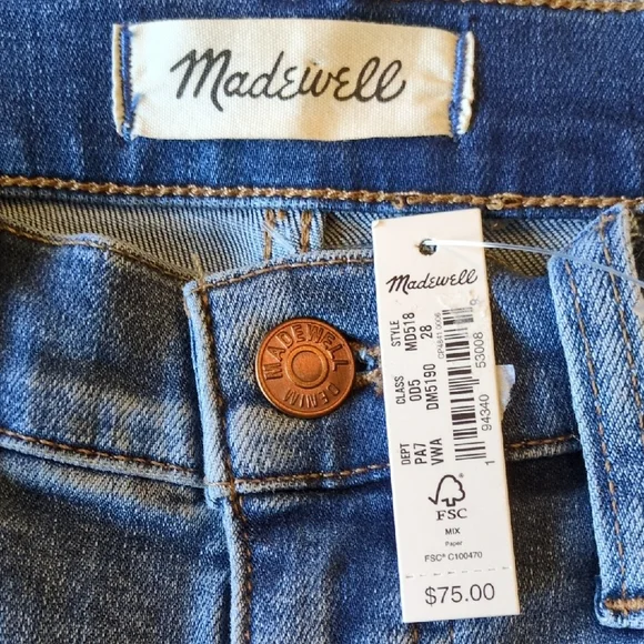 NWT Madewell | Women's Size 28 | 10" Roadtripper Jeans - Picture 6 of 7